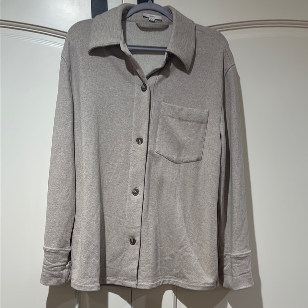 VINCE  Woman’s Beige Button-Up